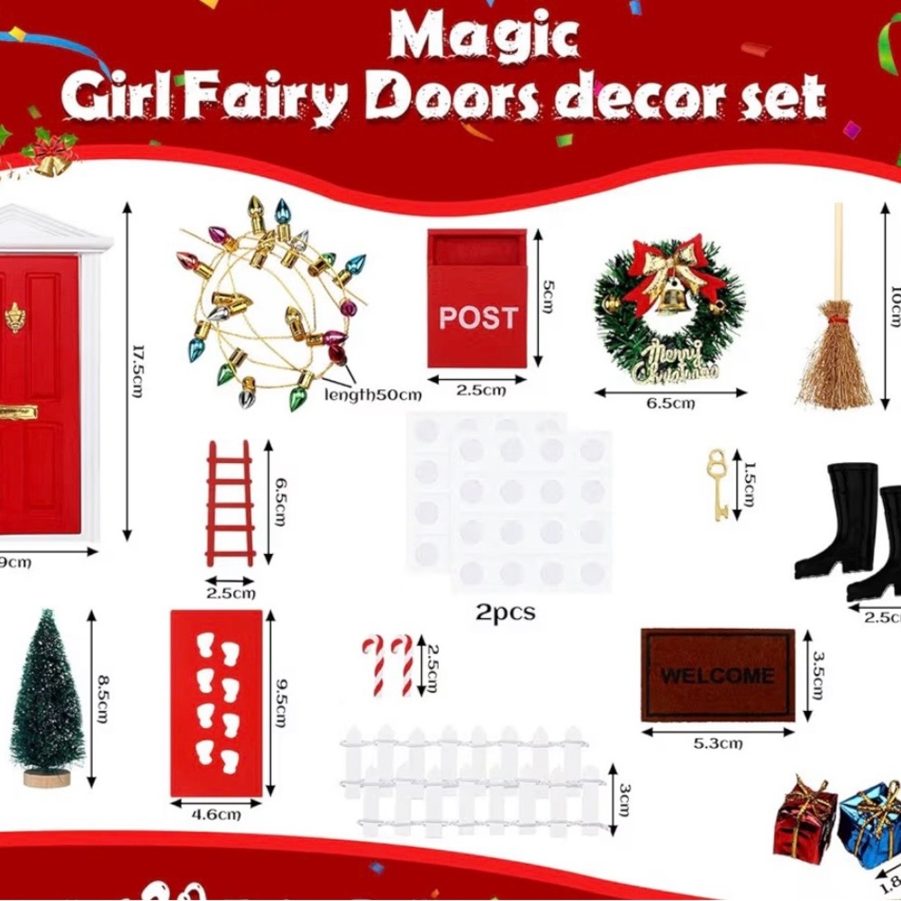 Doll House or Fairy Door Christmas Set - Picture 5 of 11